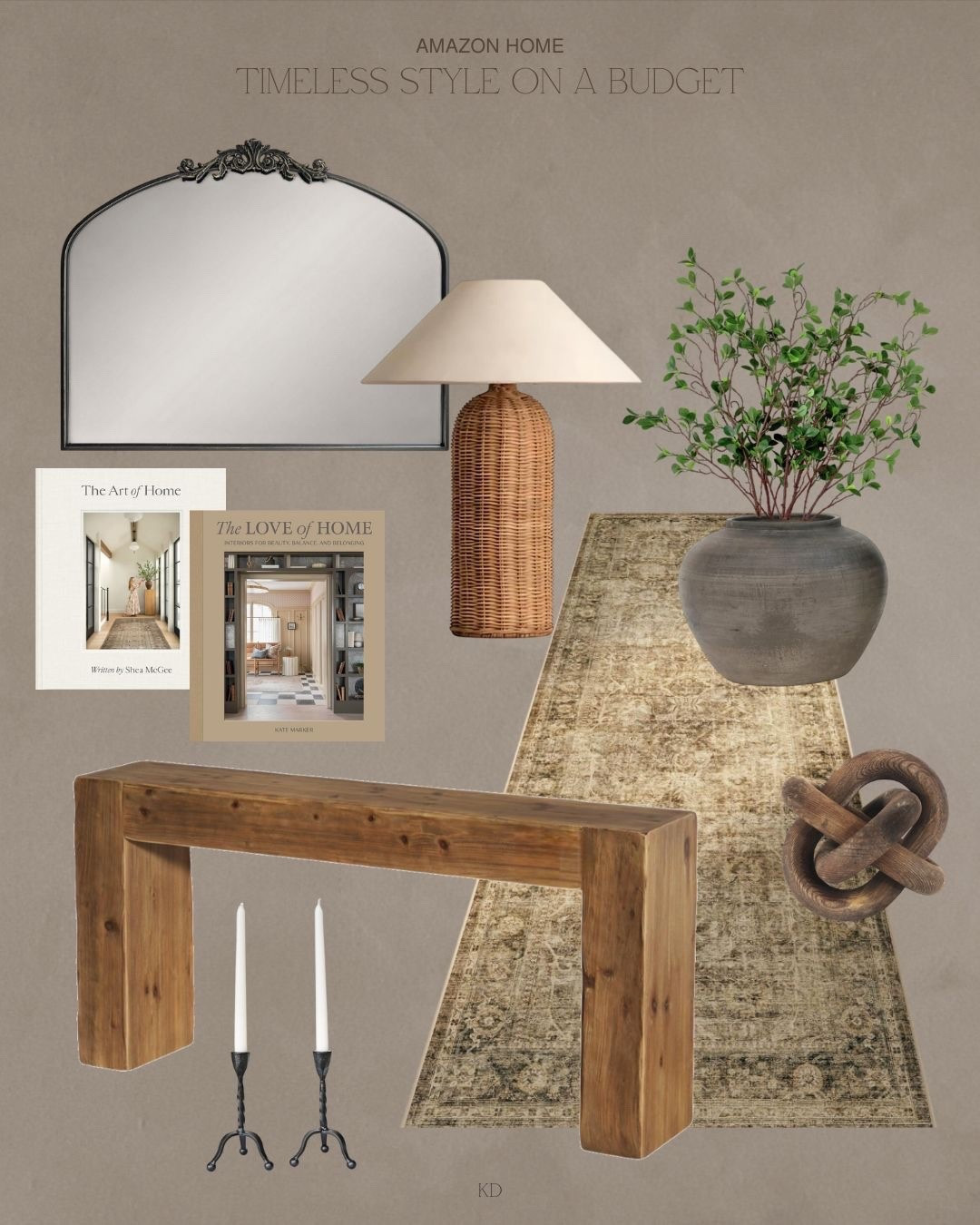 Spring Home Refresh: update your console table with these budget-friendly home decor finds from Amazon 🤎

#decorstyling #consoletable #lamp #wallmirror #vintagevase #springdecor #springstems #runner #amazonhome #amazonfinds #canadahomedecor #timelesshome #neutraldecor #entryfurniture #coffeetablebooks #homeinteriors 

#LTKHome #LTKSaleAlert #LTKSeasonal