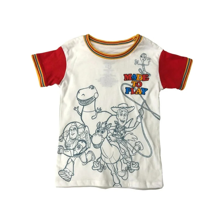 Disney Toy Story Toddler Boys Short Sleeve White Woody T-Shirt Tee Shirt 3T - Walmart.com | Walmart (US)