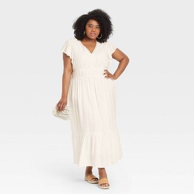 Women's Flutter Sleeve Dress - Knox Rose™ White | Target