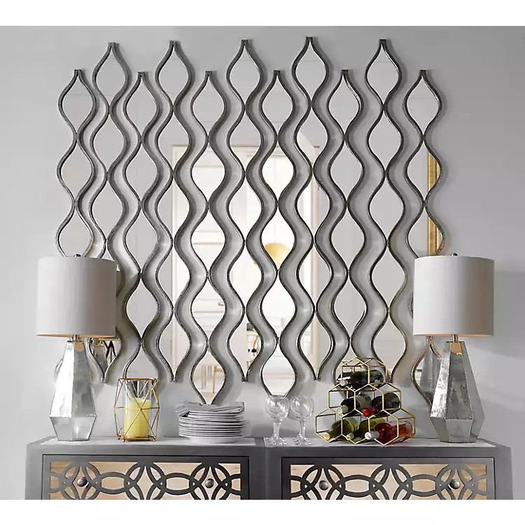 Single Silver Teardrop Panel Mirror, 6.25x58.75 | Kirkland's Home