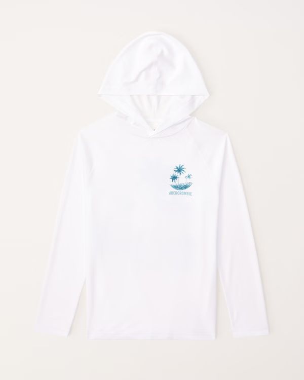 boys hooded long-sleeve logo rash guard | boys swimwear | Abercrombie.com | Abercrombie & Fitch (US)
