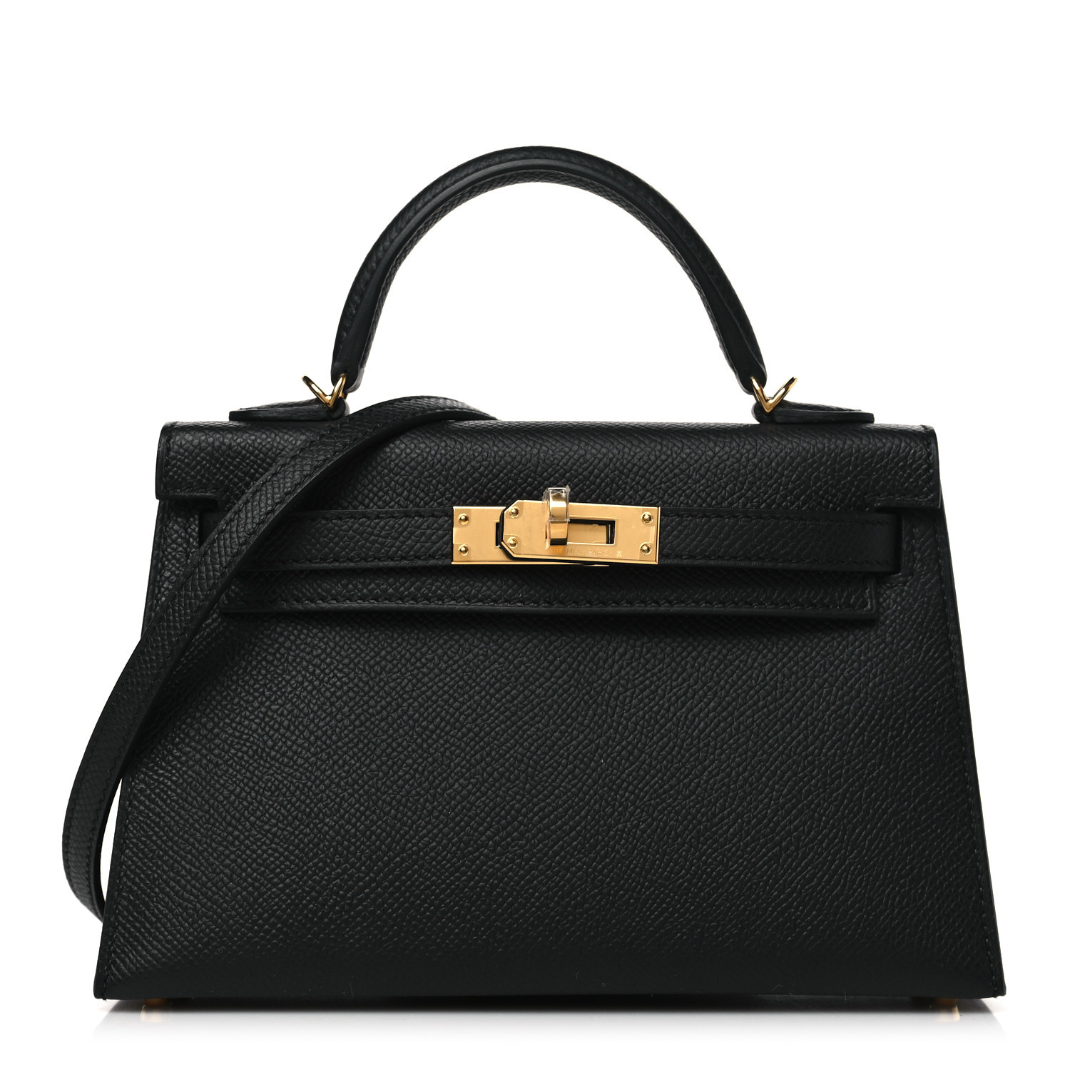 Epsom Mini Kelly Sellier 20 Black | FASHIONPHILE (US)