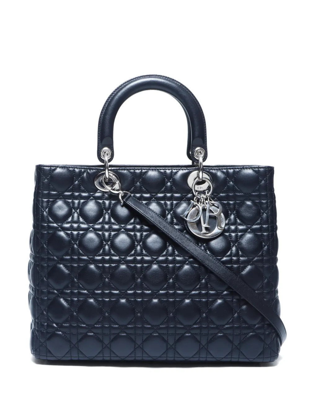 Christian Dior Pre-Owned 2000s large Lady Dior tote bag - Black | Farfetch Global