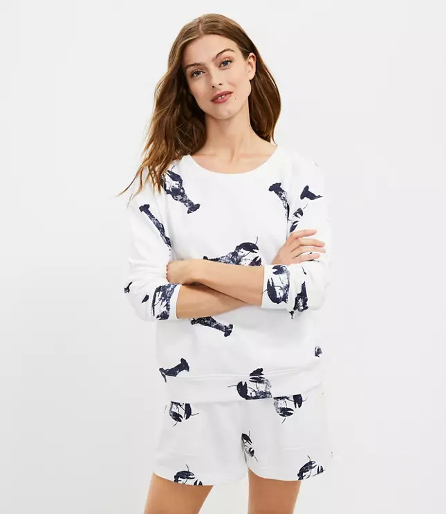 Lou & Grey Lobster Cozy Cotton Terry Sweatshirt | LOFT