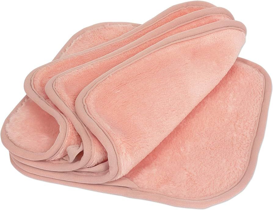 Eurow Makeup Removal Cleaning Cloth, Washable and Reusable, 8 by 8 Inches, Coral, Pack of 4 | Amazon (US)