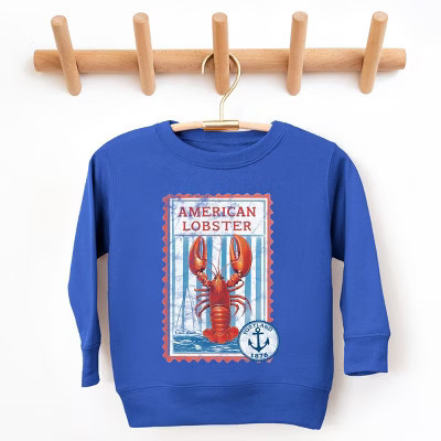 The Juniper Shop American Lobster Toddler Sweatshirt - 5/6 - Royal | Target