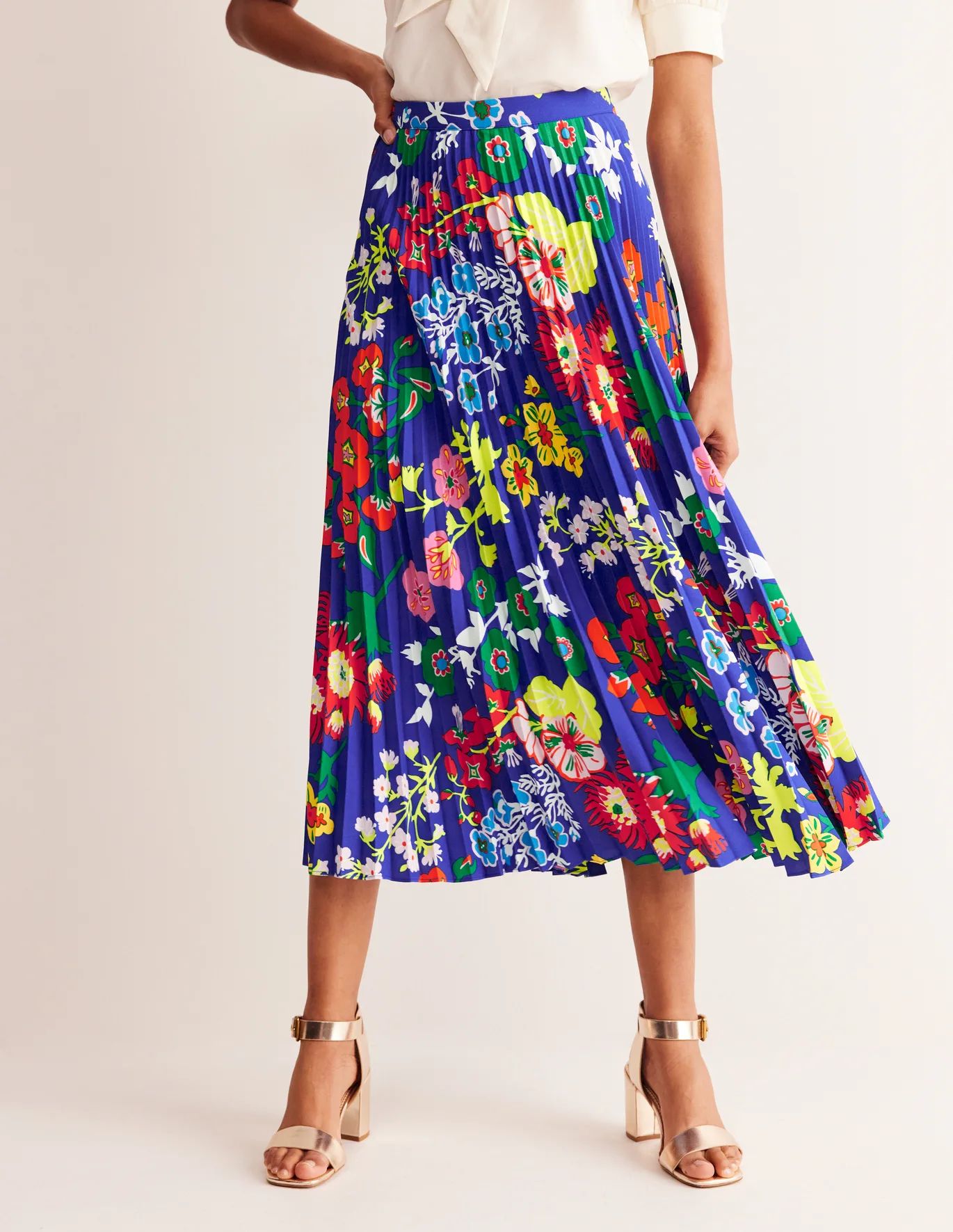 Pleated Midi Skirt | Boden (US)