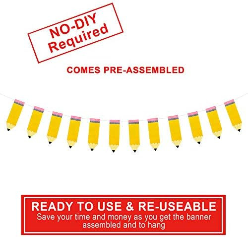 Pencil Banner | Pencil Garland | Kindergarten Banner | Classroom Decor | Pencil Party Decorations |  | Amazon (US)