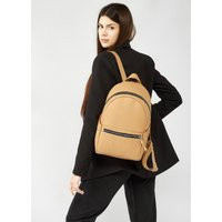 Beige Women's Backpack - Vegan Leather For Women, Minimalist Casual Bag, Travel Backpack, Gift Her, Work Eco Friendly | Etsy (US)