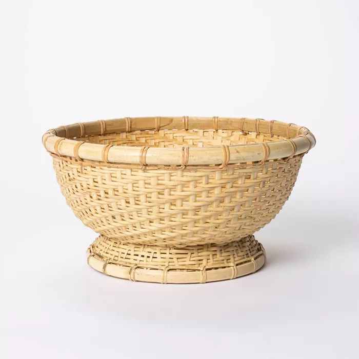 5" x 10" Round Bamboo Woven Bowl Natural - Threshold™ designed with Studio McGee | Target