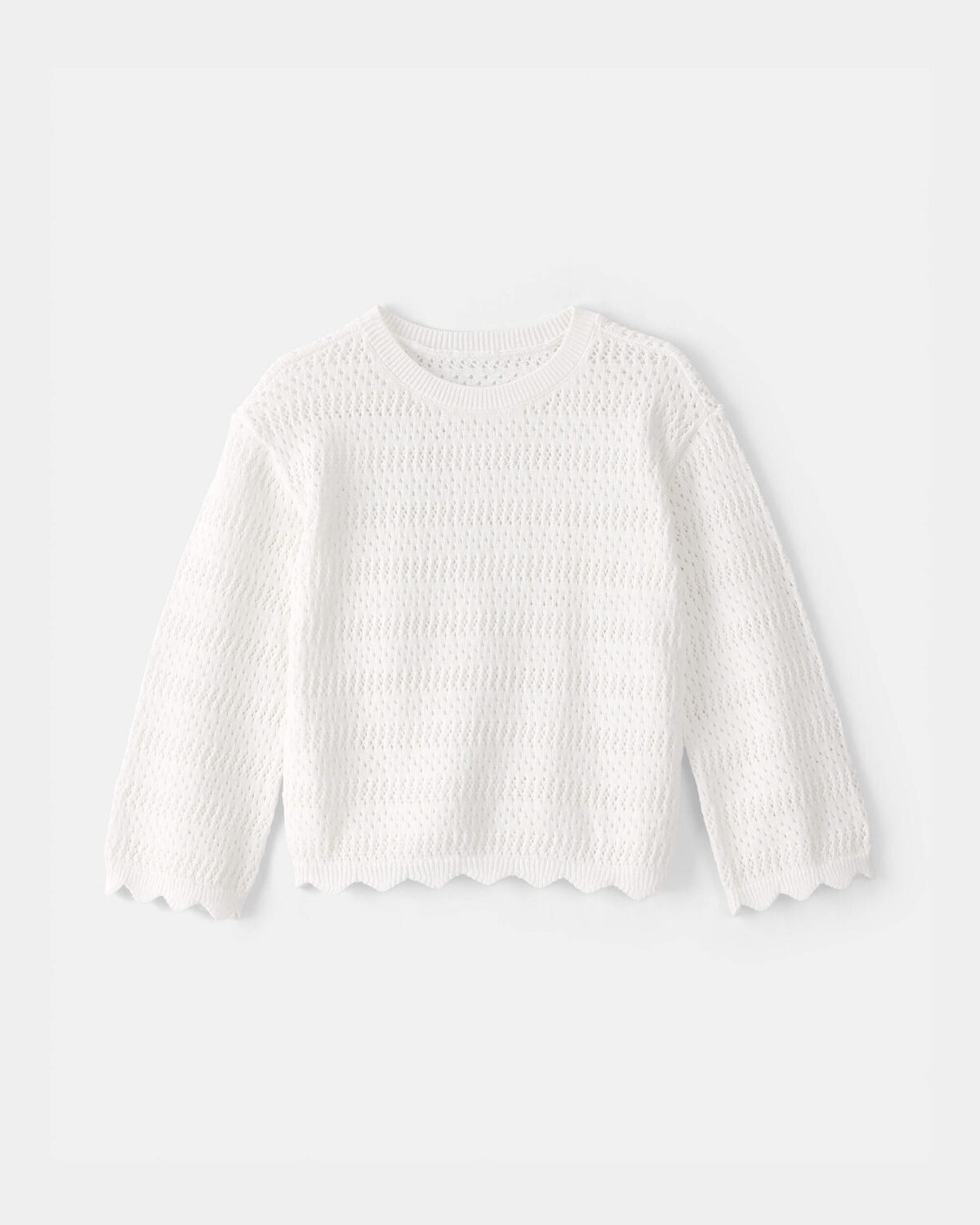 Toddler Girl Scalloped Sweater - Ivory - OshKosh B'gosh | Carter's | Carter's Inc
