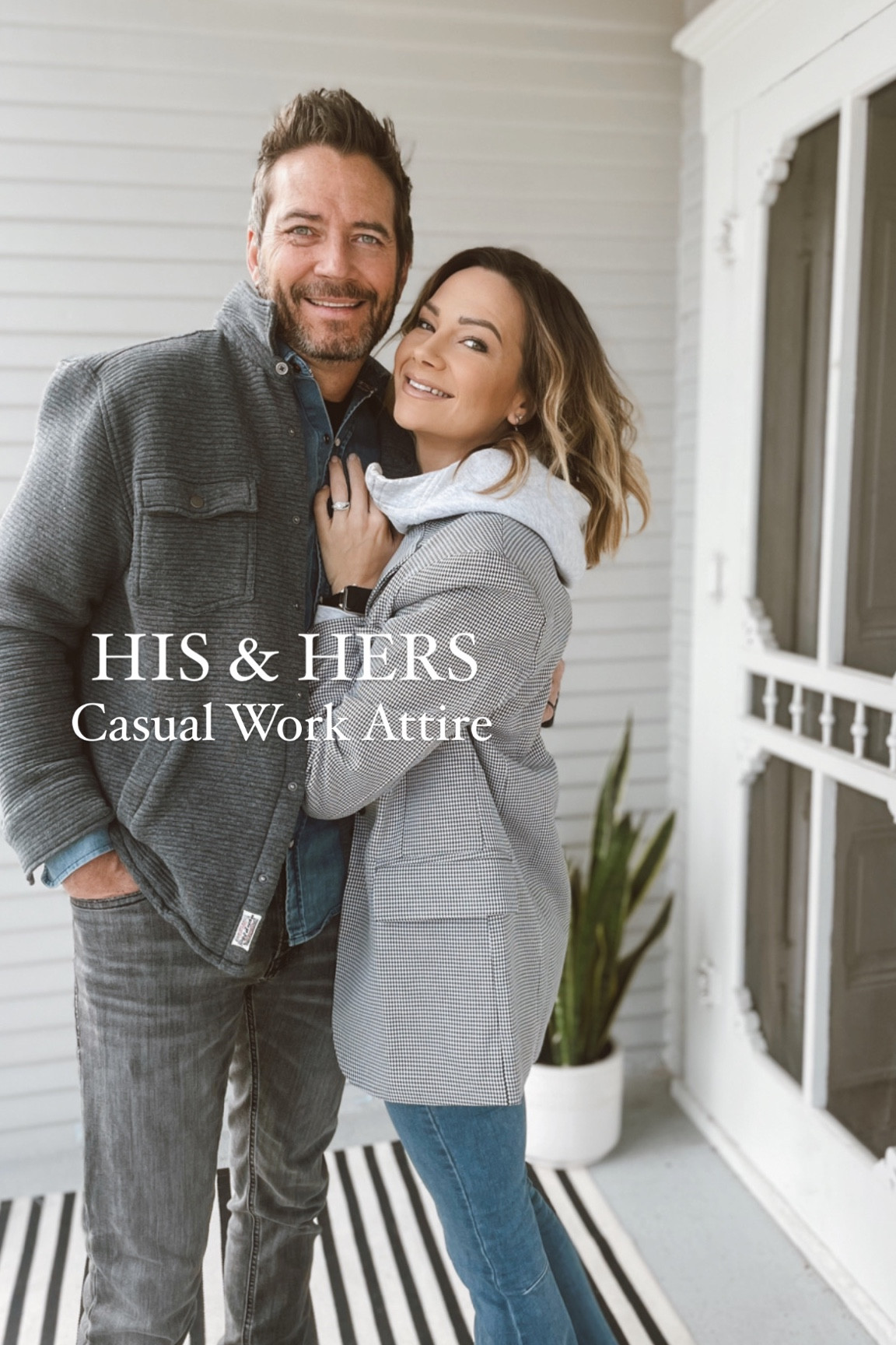 Casual work attire for his + hers • heading to a client’s in the rain calls for complimenting work attire perfect for comfortable and professional couple

#LTKstyletip #LTKshoecrush #LTKSeasonal