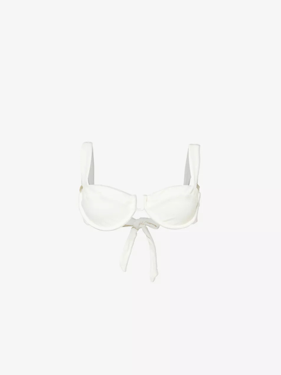 Cala Roja stretch recycled-nylon bikini top | Selfridges