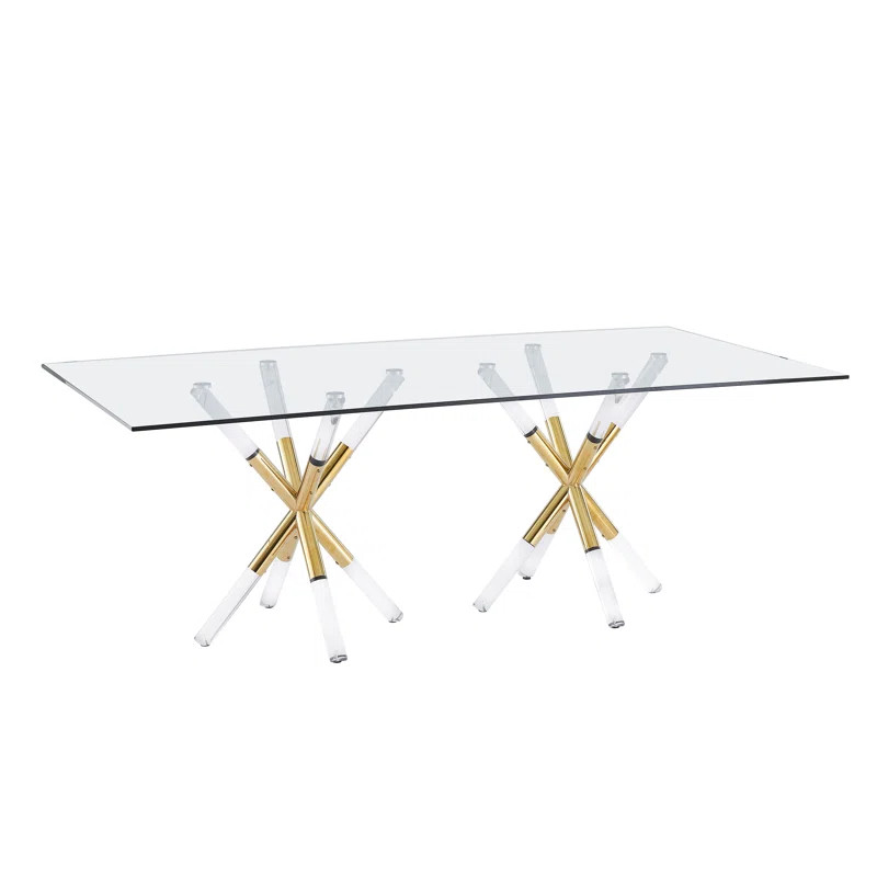 Abiela Glass Top Dining Table | Wayfair North America