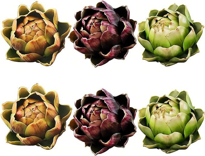 WESAPPINC Large Artificial Artichoke Fake Vegetables and Fruits for Kitchen Home Table Wedding De... | Amazon (US)