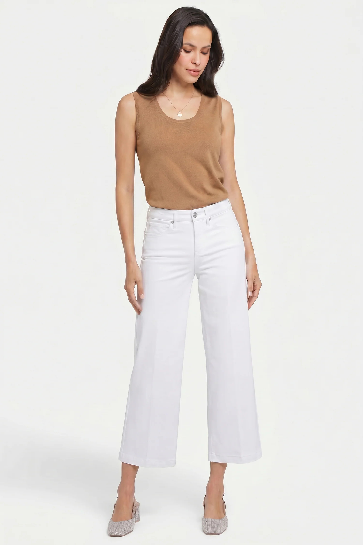 Teresa Wide Leg Ankle Jeans - Optic White | NYDJ