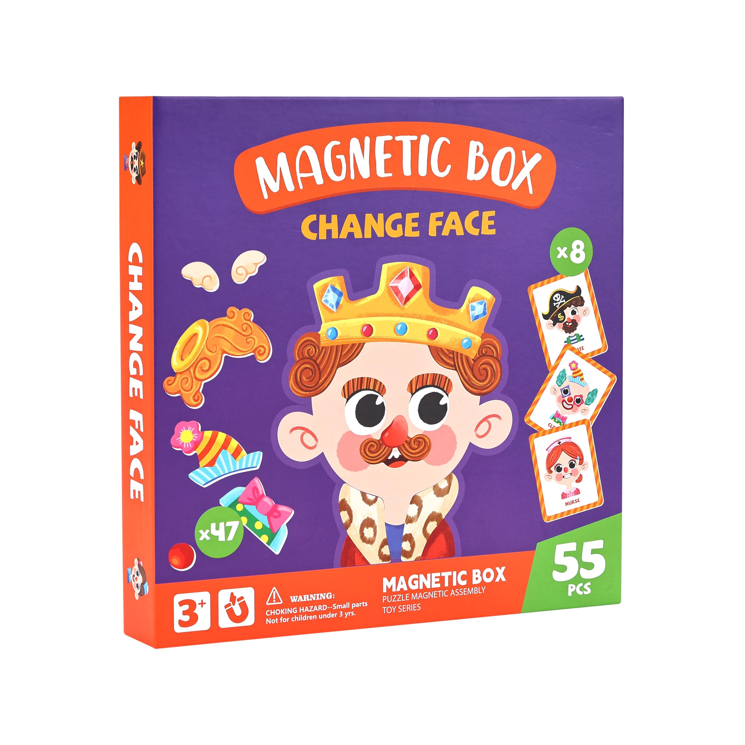 Magnetic Dress-Up Dolls - Create 8 Unique Characters with 55 Magnetic Pieces, Pretend Play Toys f... | Amazon (US)