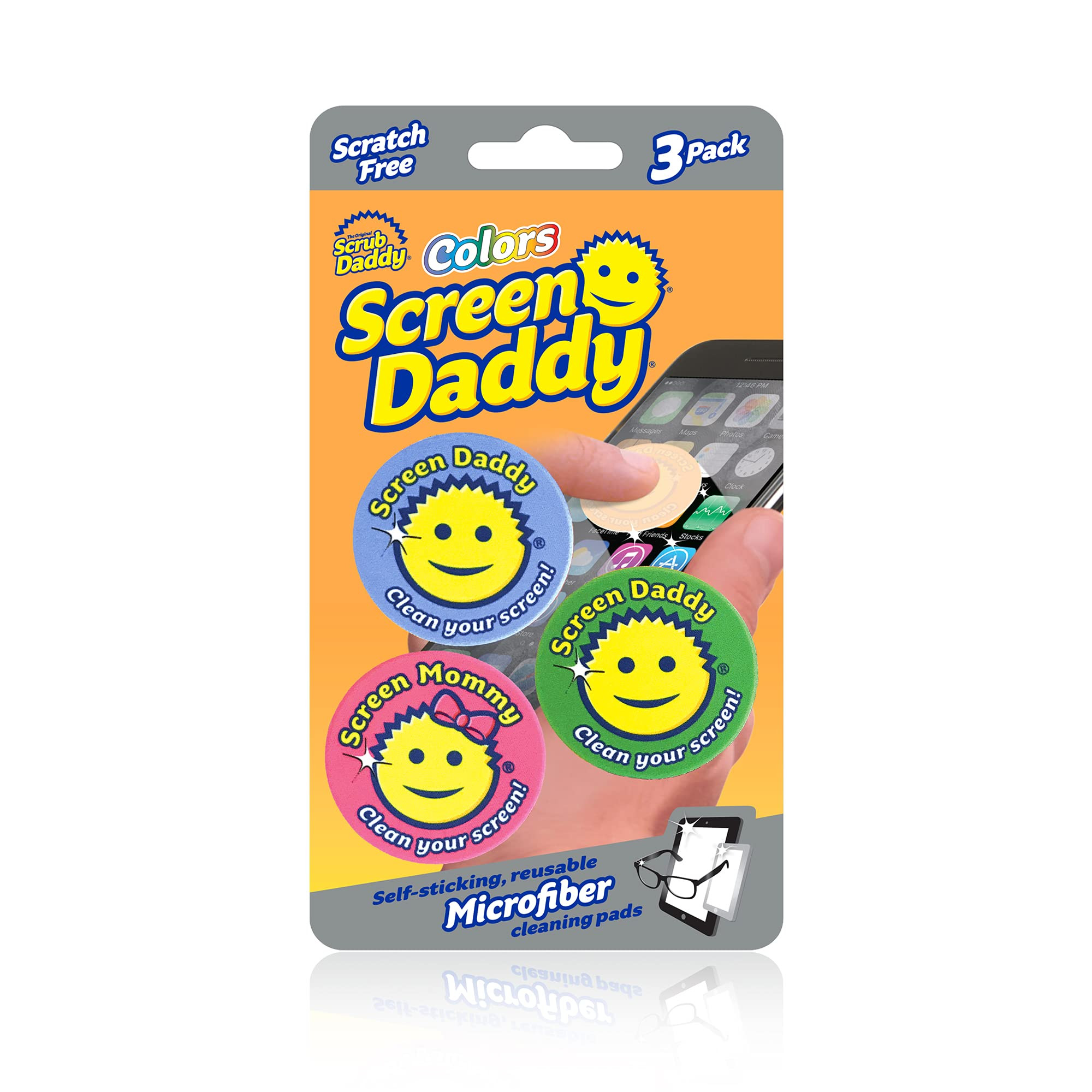 Scrub Daddy, Screen Daddy - Multi-color, Multi-use Microfiber Cleaning Pads for Electronic Screen... | Amazon (US)