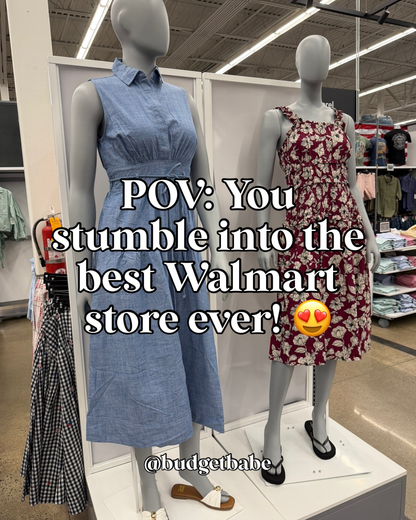 More snaps from the amazing Walmart in Clarion, PA! Lots of great new summer finds, the sneakers were down to $20 (was $40) in store! The graphic tees are $6.29 online! That chambray dress looks like jcrew or tuckernuck, so pretty! And the cotton fleece jogger sets are $10.98 per piece! #walmartfashion #walmartfinds