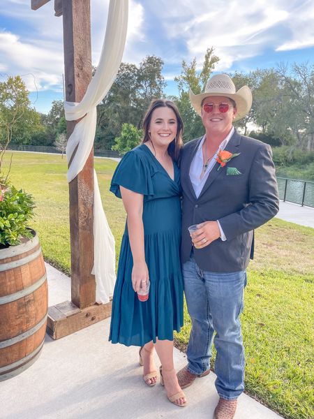 A night out with my favorite person 🤍

So glad I had this comfy Petal & Pup dress stashed away in my closet. It was the perfect teal color for a fall wedding in Texas!

#LTKunder100 #LTKwedding