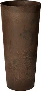 Arcadia Garden Products PSW S32CM Contempo Tall Round Planter, 13 by 28-Inch, Chocolate Marble | Amazon (US)