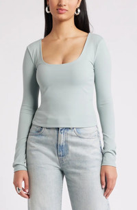 Click for more info about Open Edit Smooth Edit Scoop Neck Top | Nordstrom