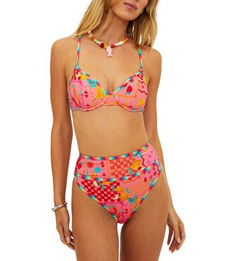 Beach Riot Kori Passion Fruit Underwire Bralette Swim Top & Carlotta Passion Fruit High Waisted S... | Dillard's
