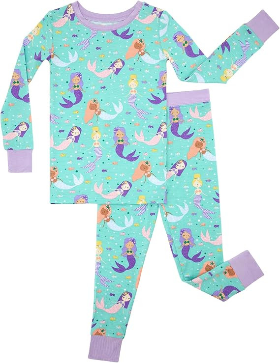 Amazon.com: Little Sleepies Two-Piece Pajama Set for Boys & Girls, Soft Viscose from Bamboo Toddl... | Amazon (US)