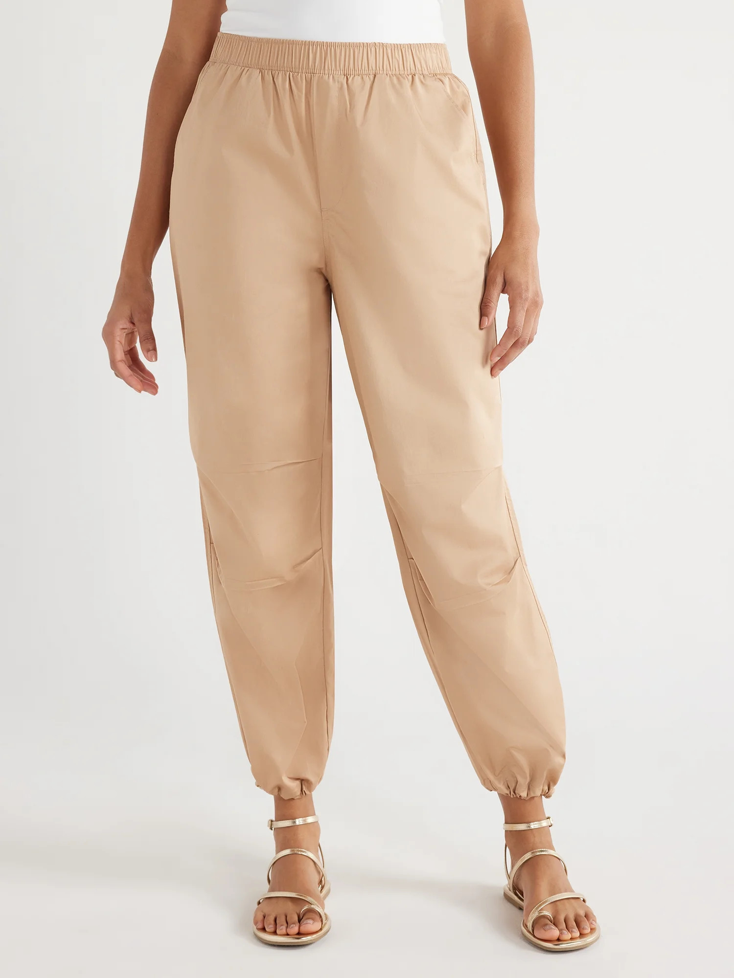 Scoop Women’s Cotton Parachute Jogger Pants, Sizes XS-XXL - Walmart.com | Walmart (US)