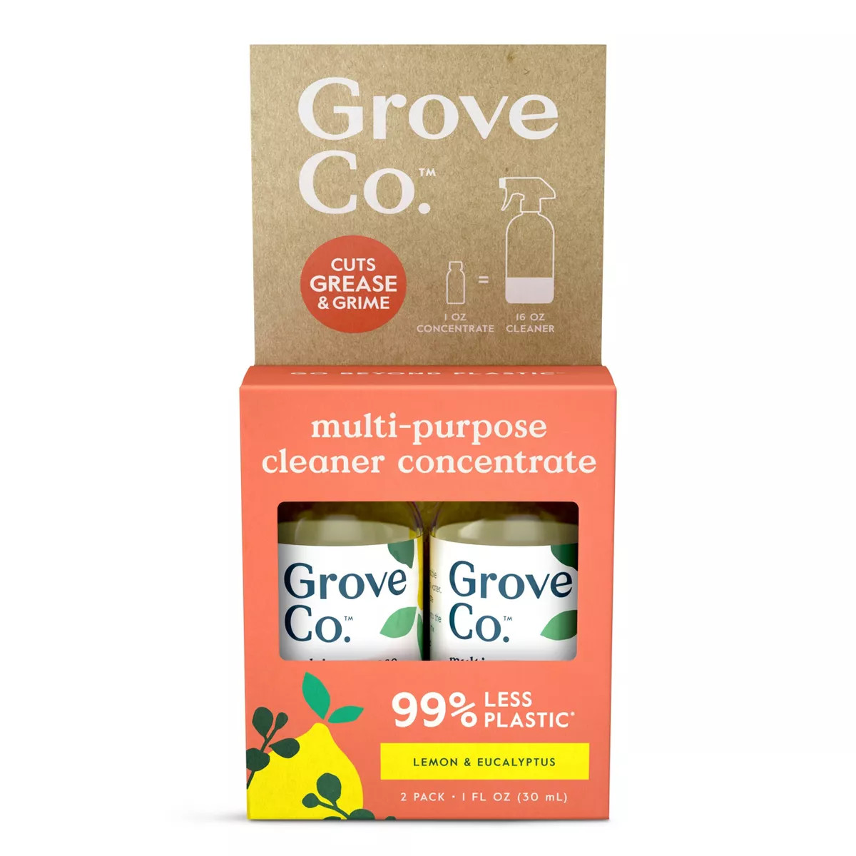 Grove Co. Lemon & Eucalyptus Multi-Purpose Cleaner Concentrate - 2 fl oz | Target