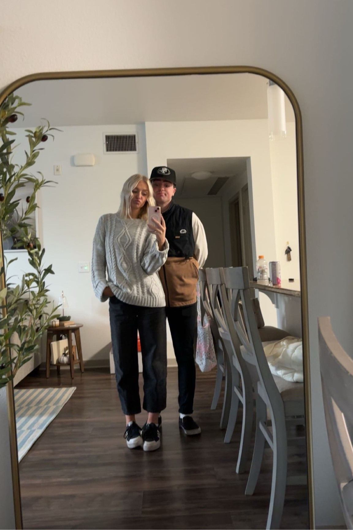 winter outfit! Wearing size 24 jeans, xs sweater, size 7.5 shoes! 

Cold outfit, Cali winter, couple outfit, cotton on sweater, free people jeans, adidas gazelles. 

#LTKTravel #LTKHoliday #LTKFindsUnder50
