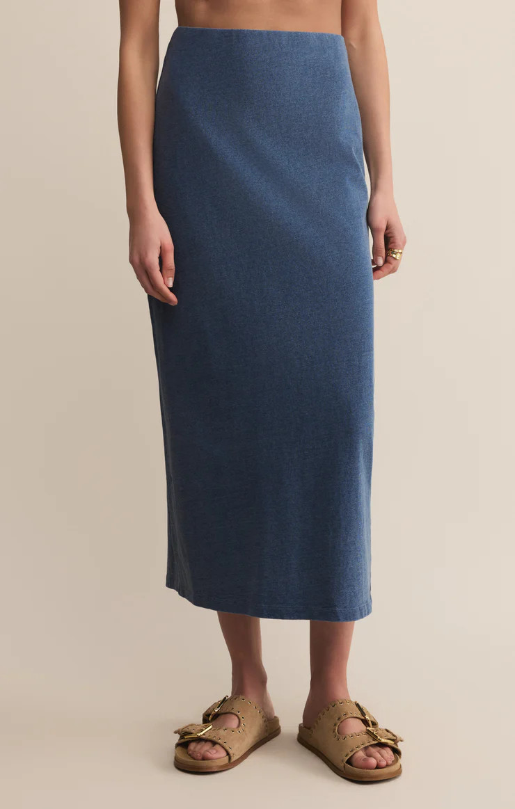 Gail Jersey Denim Midi Skirt | Z Supply
