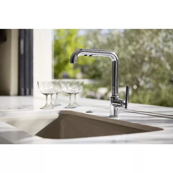 Purist® Pull Out Bar Faucet with Accessories | Wayfair North America