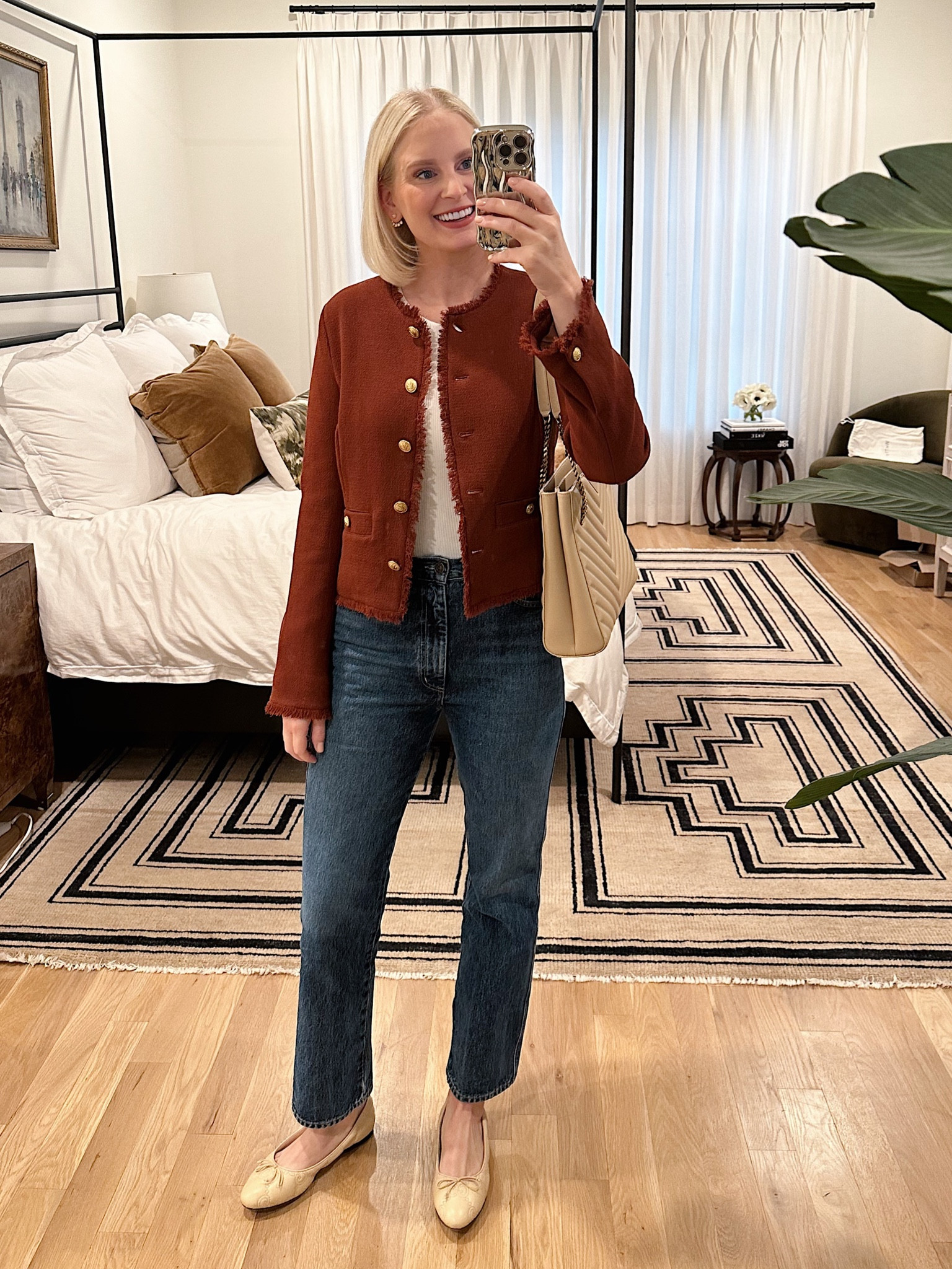 Today’s outfit! Wearing a 6 in the jacket, medium in the bodysuit and 28 in the jeans. 

#LTKfindsunder100 #LTKshoecrush #LTKstyletip