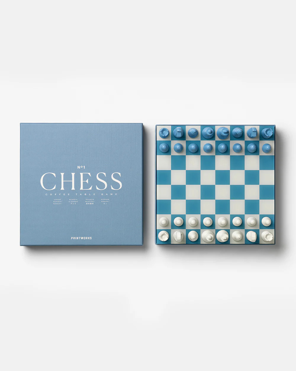 PRINTWORKS | Board Game, Chess, Dusty Blue | PRINTWORKS