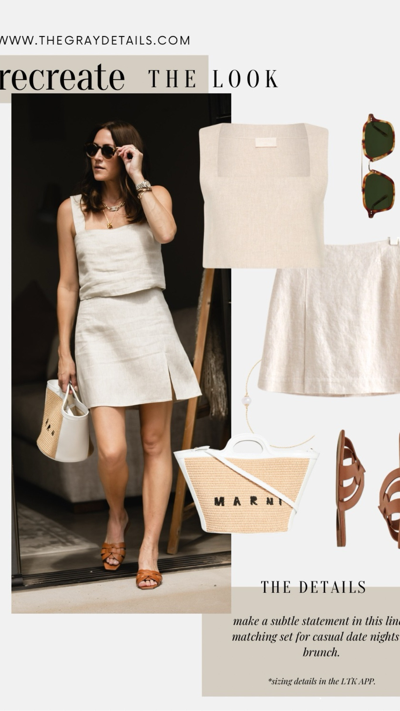 make a subtle statement in this linen matching set for casual date nights to brunch, summer outfit 

Top size 4, skirt size 4, sandals tts 

#LTKShoeCrush #LTKOver40 #LTKFindsUnder100