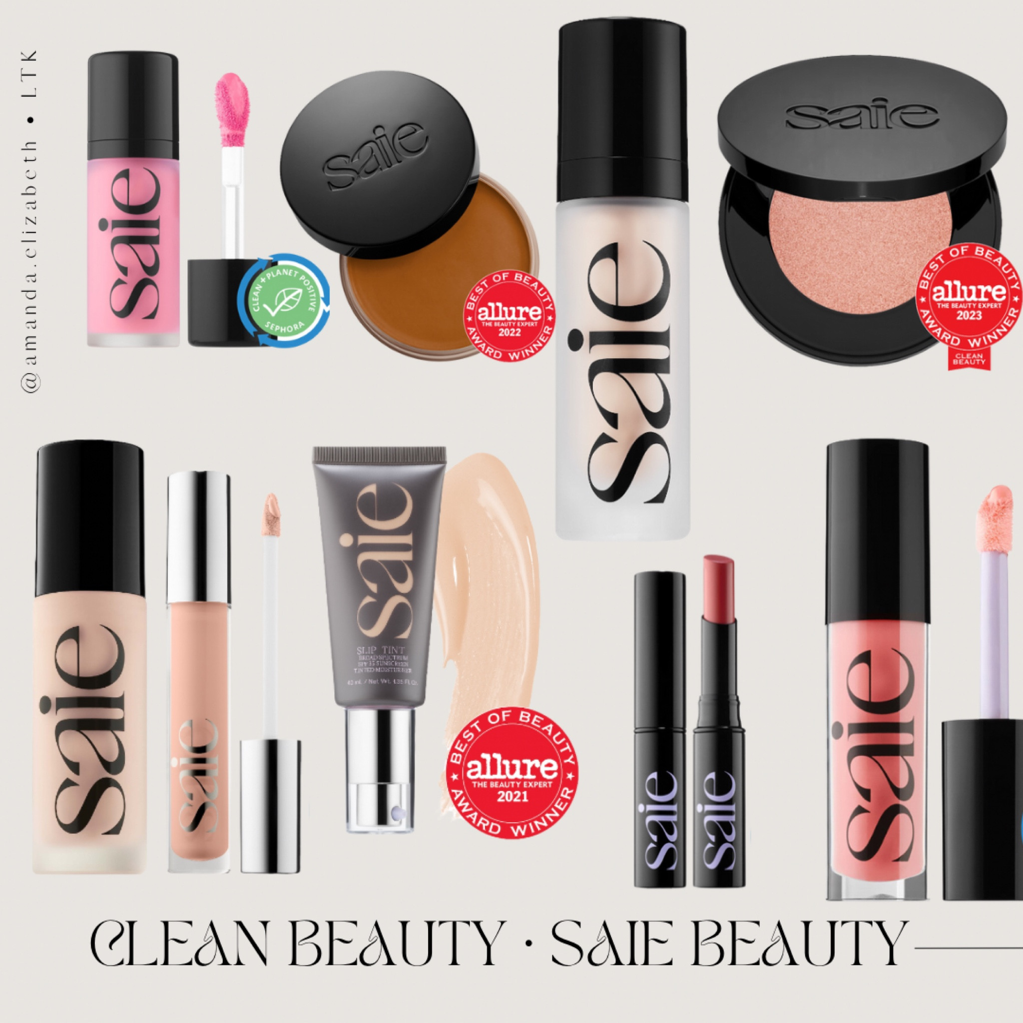 clean beauty favorites • saie beauty 
Climate Neutral Certified
1% for the planet
Certified Plastic Negative
Carbon Neutral Club
Leaping Bunny Certified
Price Range: $16-$84
Highlighted Products: 

#LTKfindsunder100 #LTKstyletip #LTKbeauty