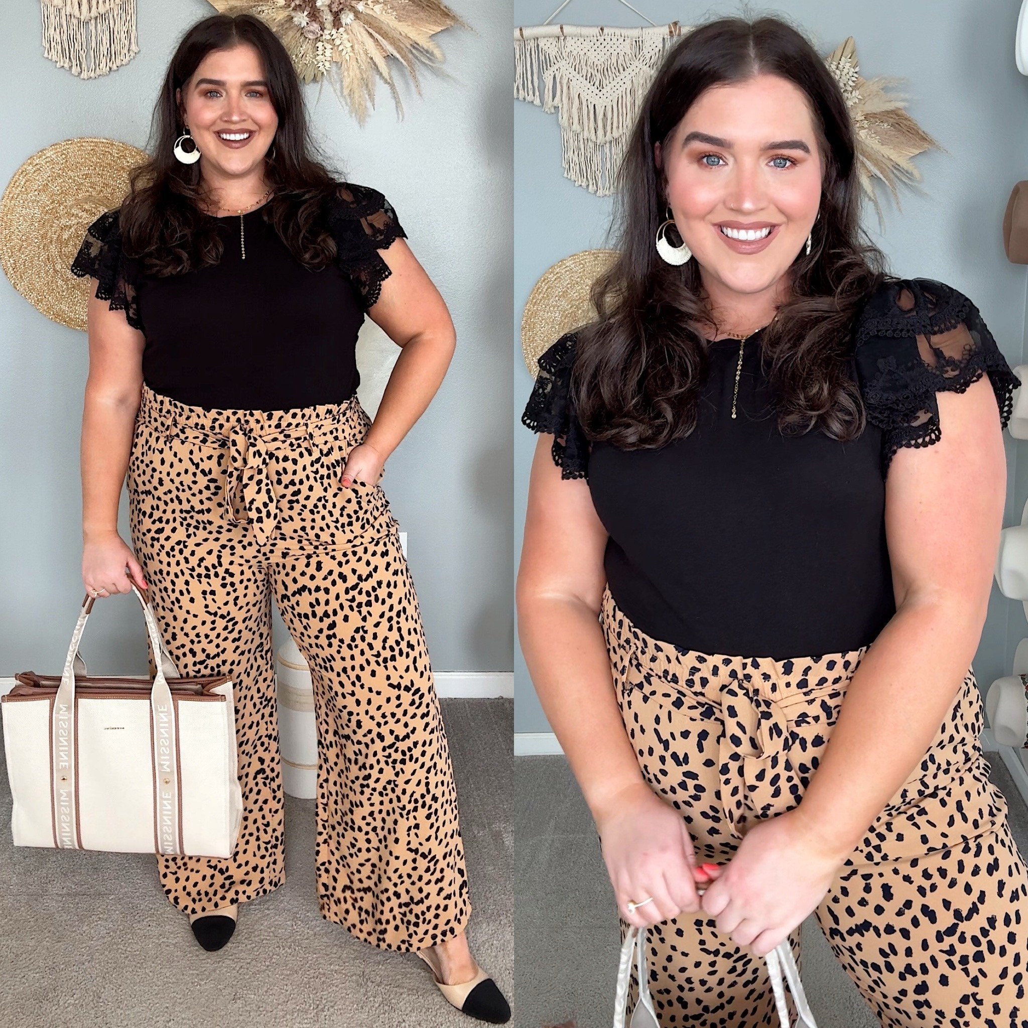 Summer workwear office outfit 🤎☀️💼 
Blouse + waist tie trousers come in more colors. Wearing a size XXL in both. 

#LTKWorkwear #LTKMidsize #LTKStyleTip