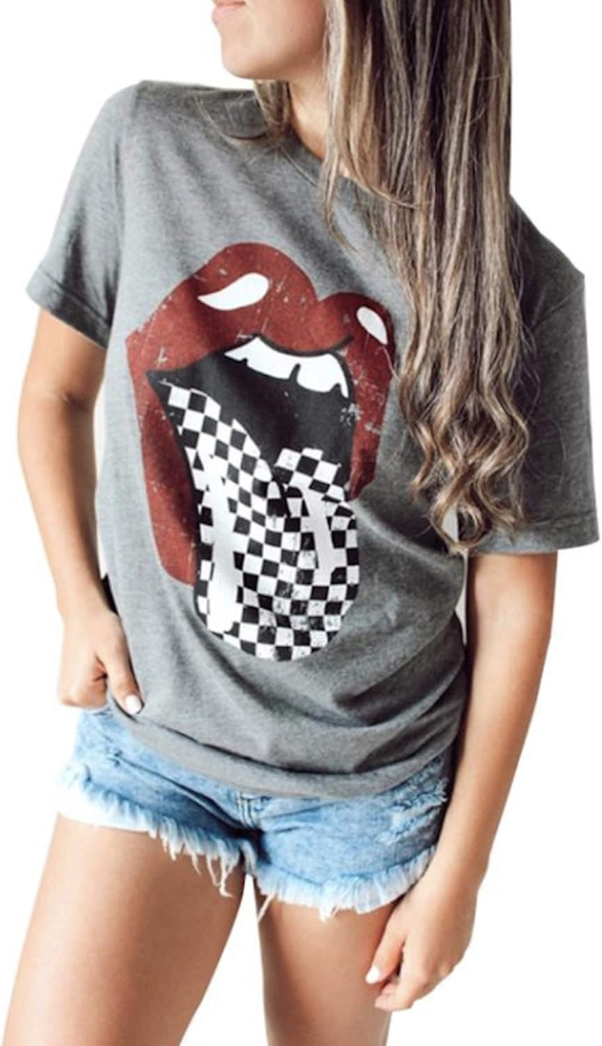 S4Y Rockstar Check T-Shirt | Amazon (US)