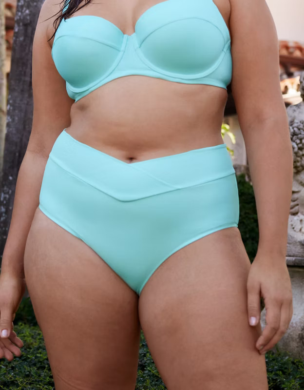 Aerie Crossover High Waisted Bikini Bottom | Aerie