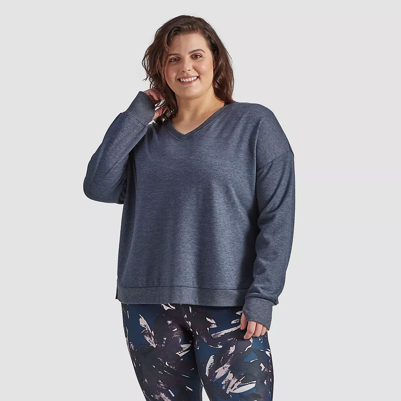 Freely Women's Ella Twist Fleece Plus Size Long Sleeve Top | Academy Sports + Outdoors