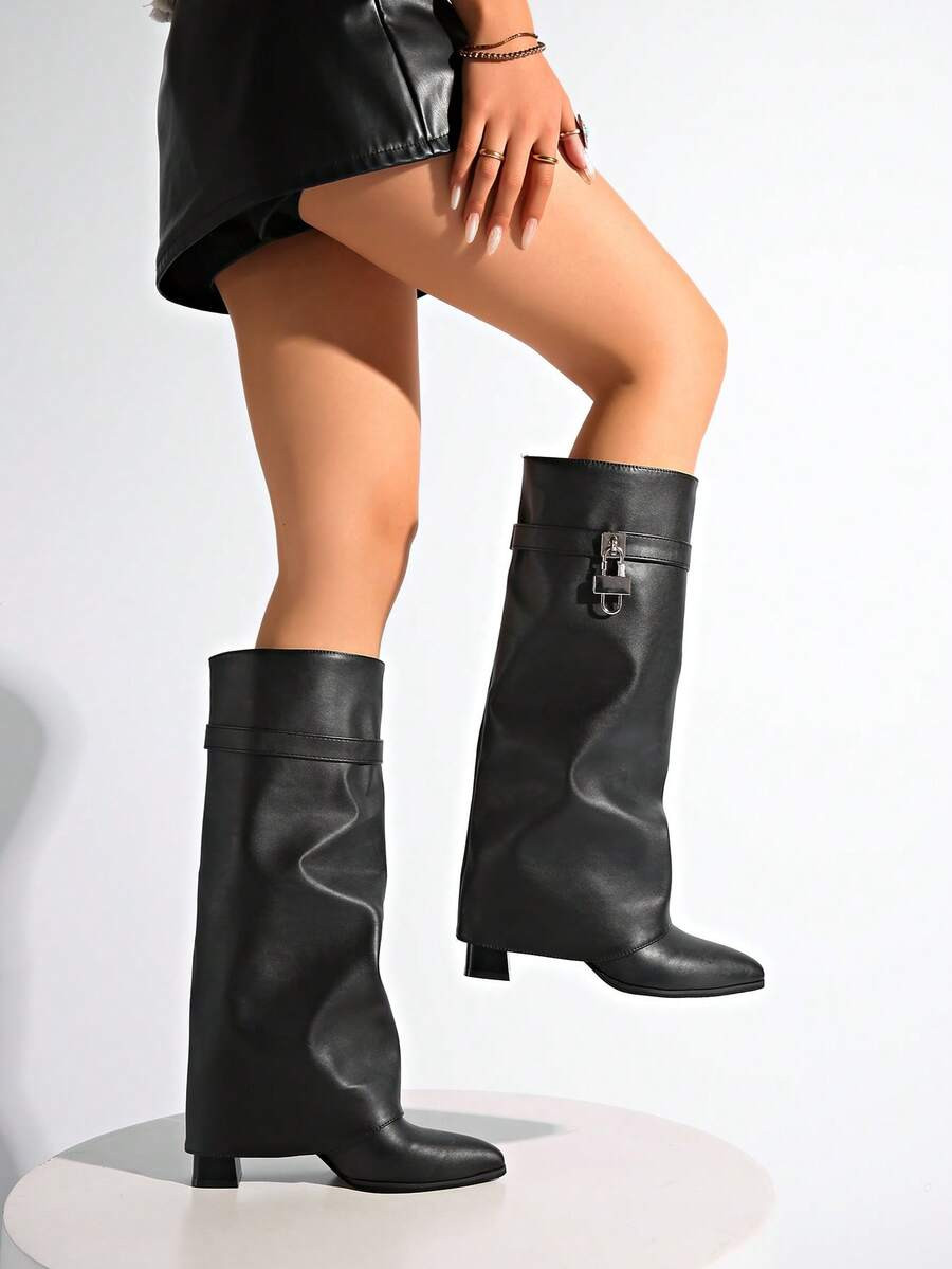 Women's Fashion Boots, Knee-High Boots, Cuff Boots, Western Boots, Khaki, Pants Boots, Leggings B... | SHEIN