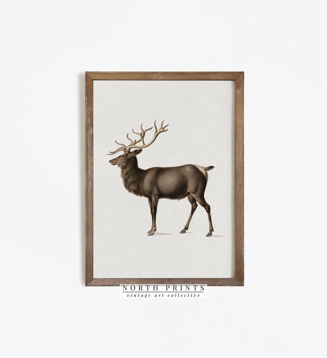 Vintage Reindeer Wall Art | Farmhouse Christmas Winter Print | Digital PRINTABLE Downloadable | 1... | Etsy (CAD)