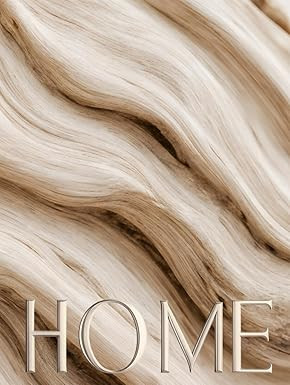 HOME: Oversized Decorative Book for Display, Aesthetic Coffee Table Decor, Natural Wood Texture, ... | Amazon (US)