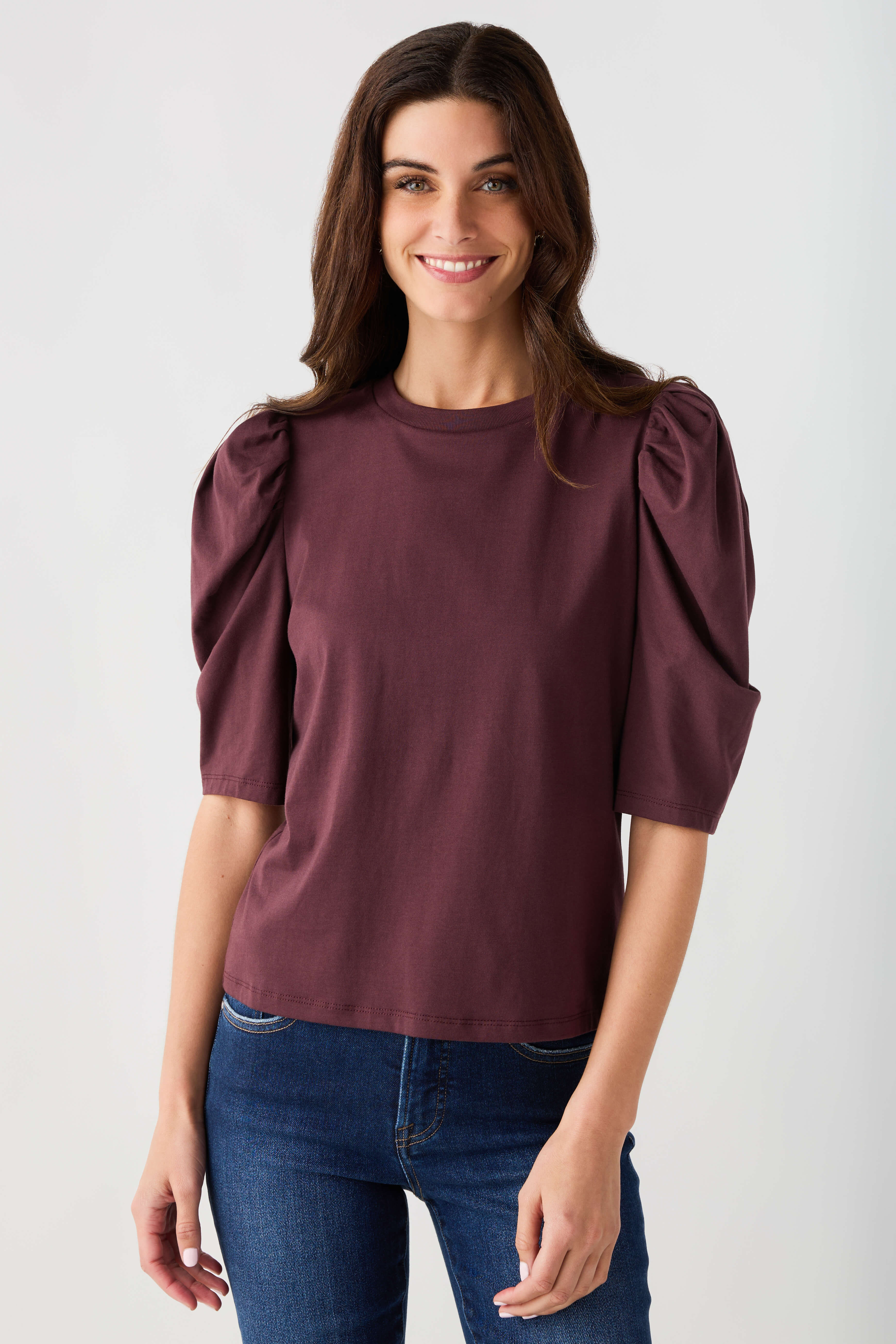 Fate Puff Sleeve Jersey Top | Social Threads