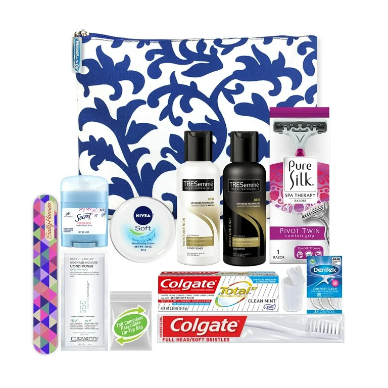 Convenience Kits International Women's Premium 13 PC Assembled Kit, TSA Compliant, in Reusable To... | Walmart (US)