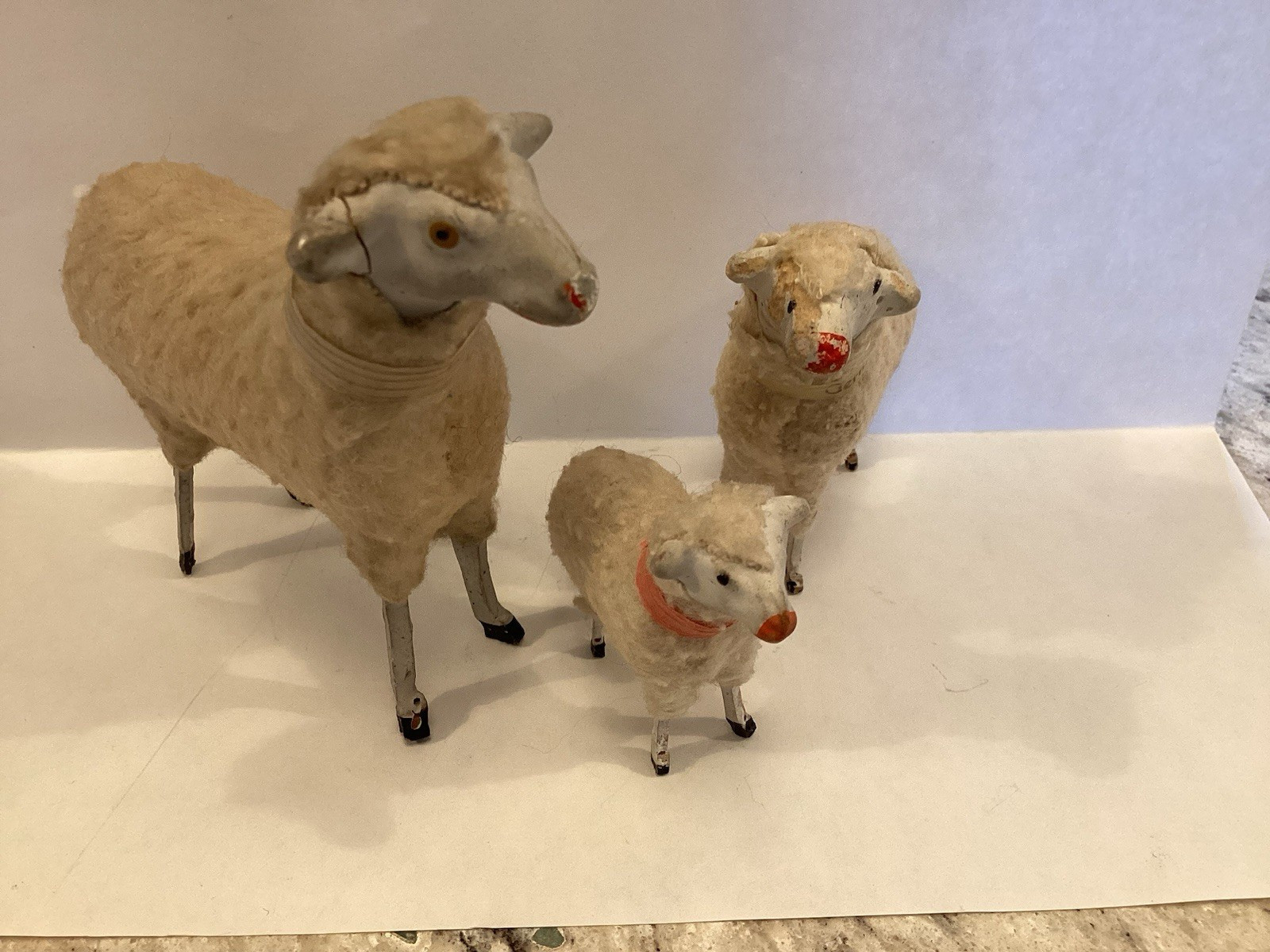 ANTIQUE WOOLY STICK LEG GERMAN PUTZ SHEEP | eBay | eBay US