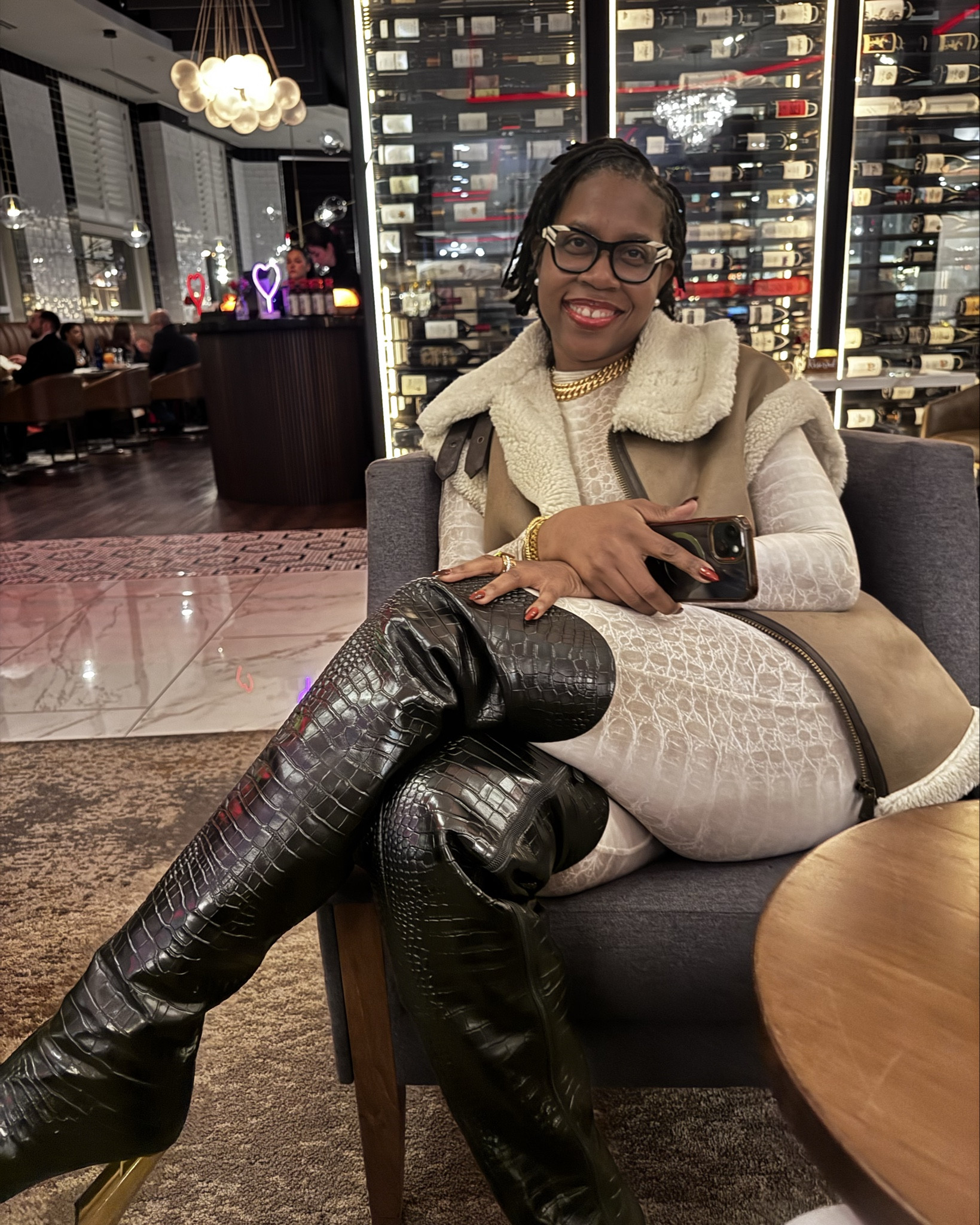 Date night outfit was a whole moment! Styled with these over the knee boots and gold accessories complete the look 

#LTKootd #LTKOver40 #LTKMidsize