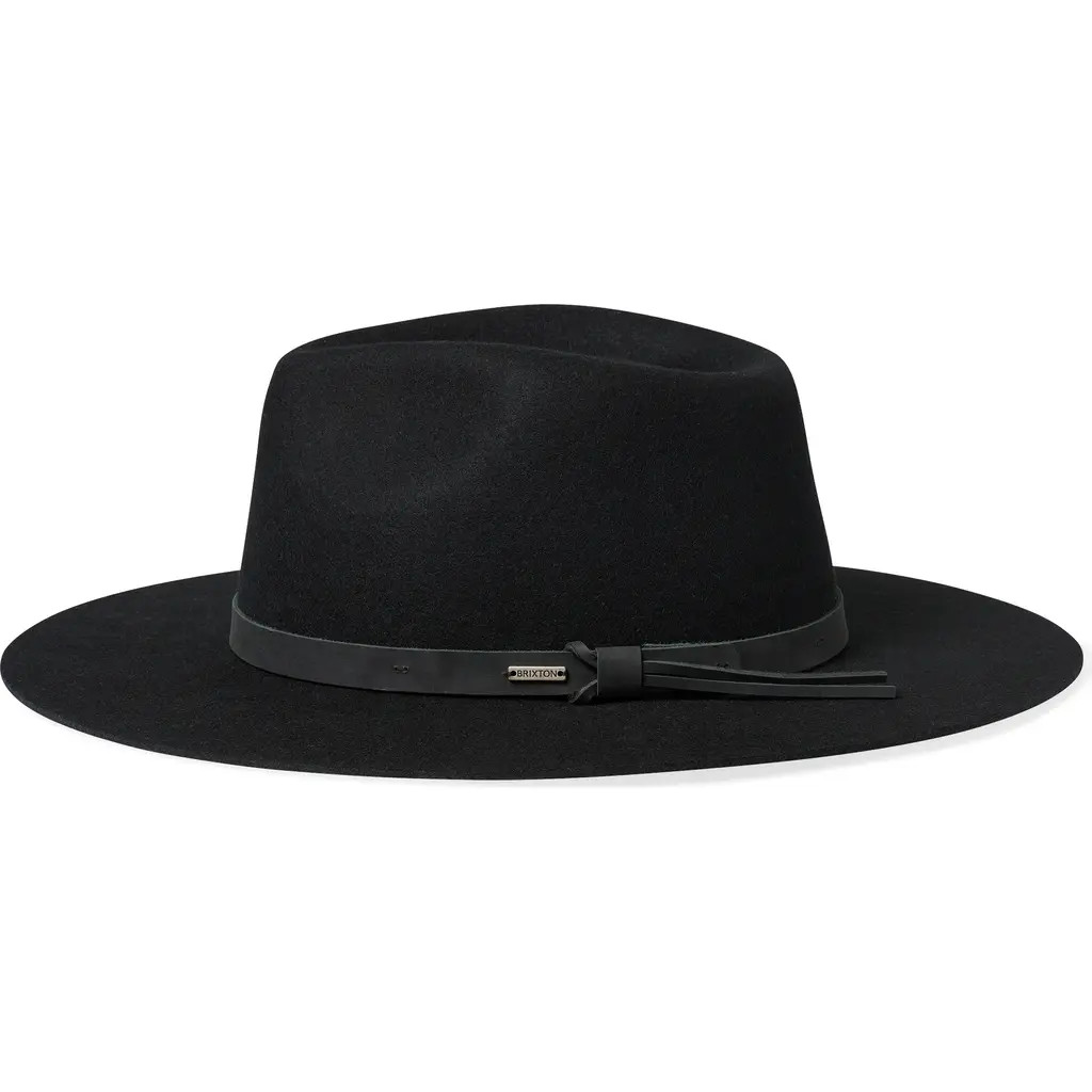 Brixton Hawkins Wool Cowboy Hat in Black at Nordstrom, Size Small | Nordstrom