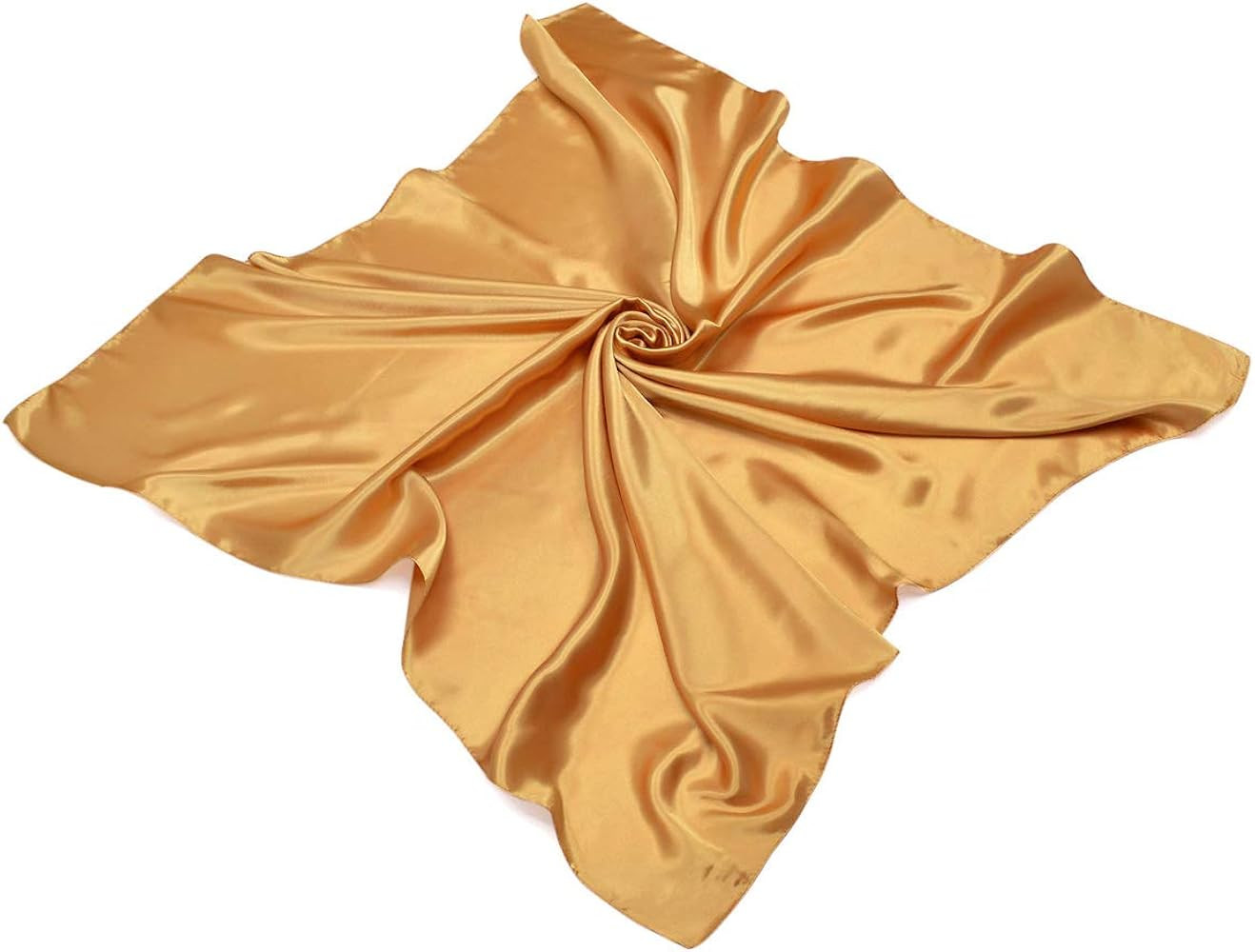 Elegant Large Silk Feel Solid Color Satin Square Scarf Wrap, 36 inch | Amazon (US)